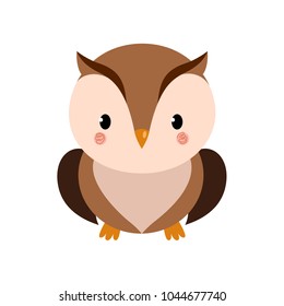 Adorable owl character.