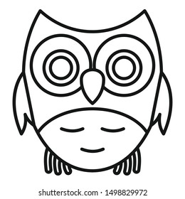 Adorable owl icon. Outline adorable owl vector icon for web design isolated on white background