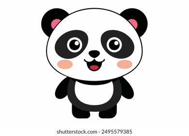Adorable Panda Ilustración vectorial infantil - Perfecto para Diseños de niños 
