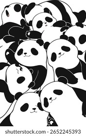 Un adorable panda durmiendo pacíficamente, mostrando calma e inocencia. Perfecto para temas como la simpatía, la vida silvestre, la relajación, el sueño y las ilustraciones o la Mercancía de los niños.