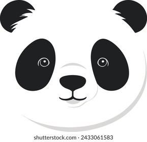 An adorable panda, with round eyes and a rosy-cheeked smile, holds a bamboo shoot in its paw, radiating joy and warmth, inviting everyone to share in its infectious happiness.