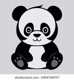 Adorable Panda Vector, perfekt für Design Projekte. Dies ist eine bearbeitbare und druckbare, qualitativ hochwertige Vektor-eps-Datei.