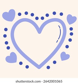 Adorable pastel heart frame with dotted border, perfect for Valentine’s Day cards, romantic messages, baby shower invitations, and scrapbook design. Cute, sketchy, and versatile for any love theme.