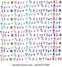 Adorable pastel-themed flower vector icons in a soft, friendly style. Great for children's books, stickers, and gentle decorative designs.