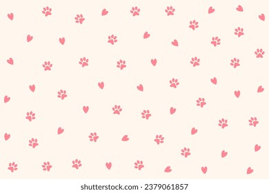 fondo adorable del patrón de impresión de la pata perfecto para niños y vectores de amante de los animales