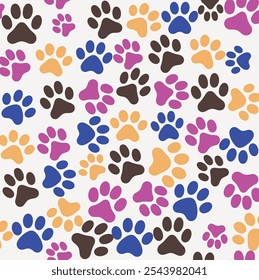 Adorable Paw Print Pattern for Cute Animal Lovers and Pet Themed Designs