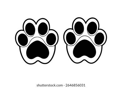 Adorable Paw Prints A Collection of Cute and Simple Black and White Paw Print Illustrations, Perfect for Pet-Themed Designs, Logos, and Crafts. Download High-Resolution Vector Graphics for Free.