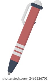 Adorable pen design isolated on white background.