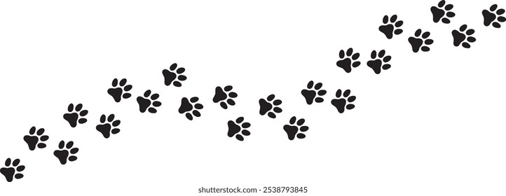 Adorable Pet Paw Print in Black Ink Footprint of Dog or Cat Perfect for Animal Lovers