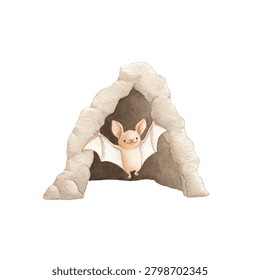 Adorable piglet hiding in igloo