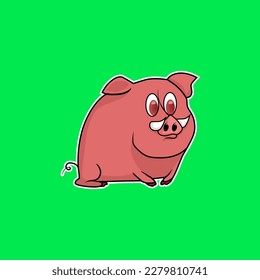 adorable pink pig is wanting something