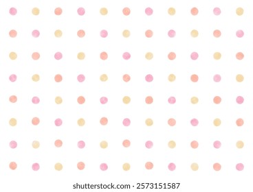 Adorable Pink Watercolor Polka Dots Pattern Background for Cute Designs