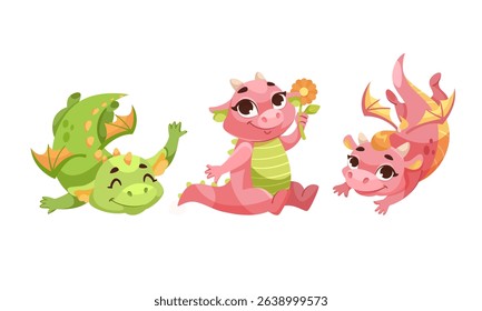Adorable Pixel Art Dragons Depicted in a Range of Vibrant and EyeCatching Colors