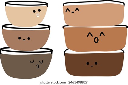 Adorable Place to Store Food - Food Lunch Box Illustrations | Cute Hand Drawings | For Creative Projects | Minimalist Design