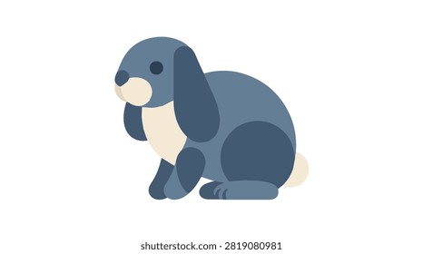 Adorable plush bunny toy featuring blue and white colors with floppy ears ideal for kids playroom decor and comforting gifts