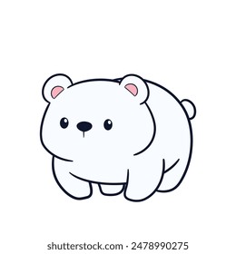 Adorable Polar Bear illustration perfect for merchandise printing needs