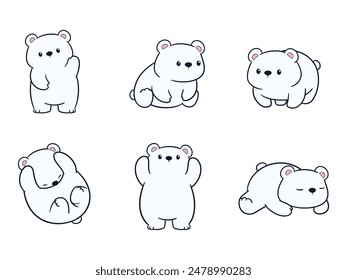 Adorable Polar Bear illustration perfect for merchandise printing needs