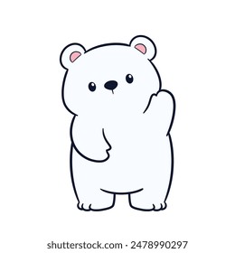 Ilustración adorable del oso polar perfecta para las necesidades de impresión de la Mercancía