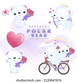 Adorable Polar Bear Illustrations Set