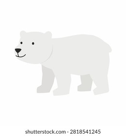 Adorable Polar Bear Vector Illustration