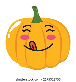 Adorable pumpkin cartoon character element design