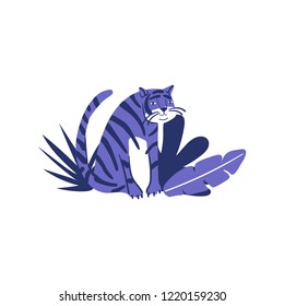 Adorable purple tiger