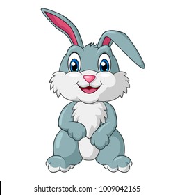 Adorable Rabbit Cartoon. Vector Illustration