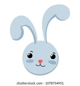 adorable rabbit head wild animal