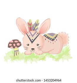 adorable rabbit illustration in seamless pattern for personal project,background, invitation, wallpaper and many more