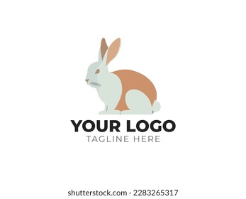Adorable Rabbit Logo Vector Illustration