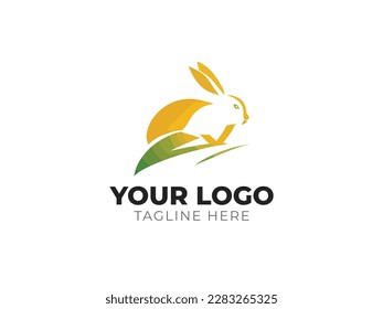 Ilustración de vectores con logotipo de conejo aconsejable