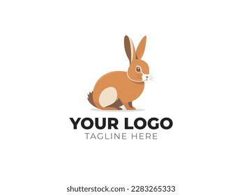 Ilustración de vectores con logotipo de conejo aconsejable