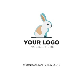 Adorable Rabbit Logo Vector Illustration