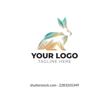 Adorable Rabbit Logo Vector Illustration