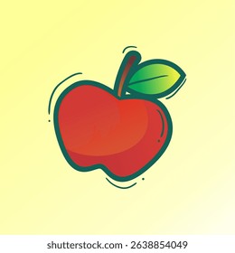 An adorable red apple, with rosy cheeks and a friendly smile, as if possessing a charming personality.