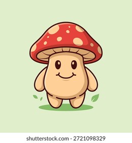 Adorable icono de Vector de setas rojas de pie en el parche de hierba
