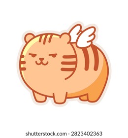 Adorable round orange cat