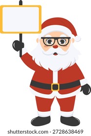 Adorable personaje de Santa Claus. Ilustración vectorial con estilo de dibujos animados.
