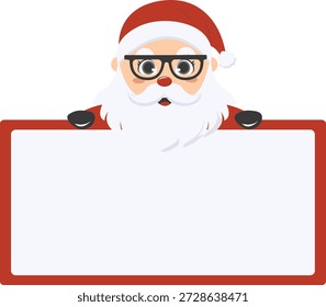 Adorable personaje de Santa Claus. Ilustración vectorial con estilo de dibujos animados.