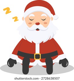 Adorable personaje de Santa Claus. Ilustración vectorial con estilo de dibujos animados.