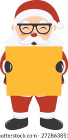 Adorable personaje de Santa Claus. Ilustración vectorial con estilo de dibujos animados.