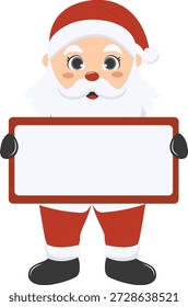 Adorable personaje de Santa Claus. Ilustración vectorial con estilo de dibujos animados.