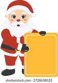 Adorable personaje de Santa Claus. Ilustración vectorial con estilo de dibujos animados.