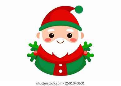 Adorable Santa Claus Vector Graphics for Holiday Design Projects Ideal for Greeting Cards, Logos, Illustrations, Gift Tags, and Unique Seasonal Branding to Bring Festive Joy and Cheer to Your Creation