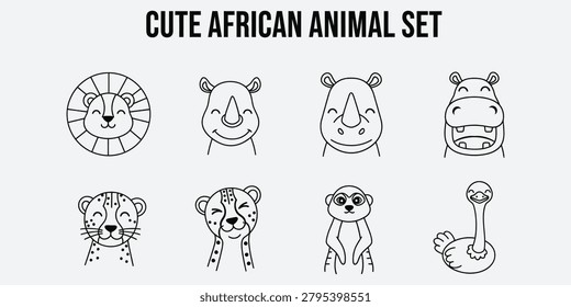 Adorable savanna creatures rendered