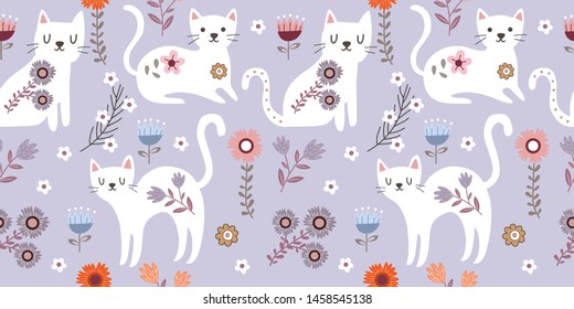 adorable scandinavian illustration in seamless pattern for personal project, background, invitation, wallpaper and many more