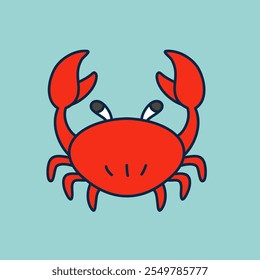 Adorable Ilustración vectorial de animales marinos