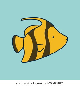 Adorable Ilustración vectorial de animales marinos