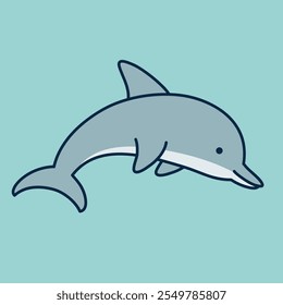 Adorable Ilustración vectorial de animales marinos