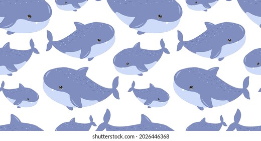 adorable sea animals seamless pattern, wallpaper, cartoon animals, scrapbooking.